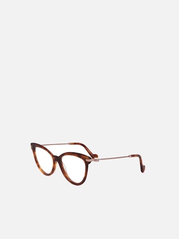 MONCLER Sunglasses 'Moncler ML5018 Blonde havana 53/17/140 WOMAN Eyewear Frame' in Brown: front