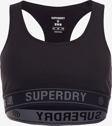 Bustier Soutien-gorge de sport Superdry en noir : devant