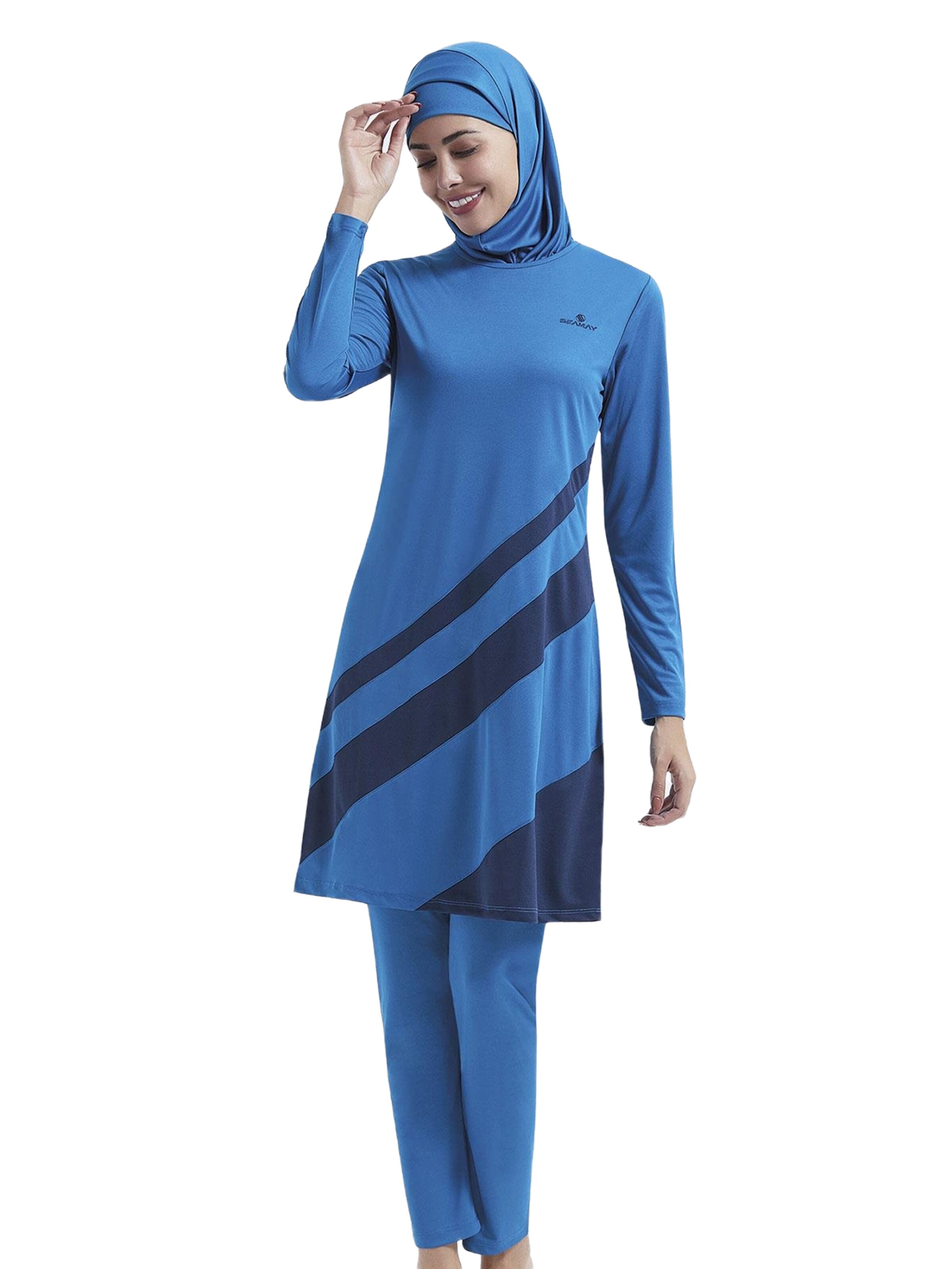 C&City Badpakjurk in Blauw: voorkant