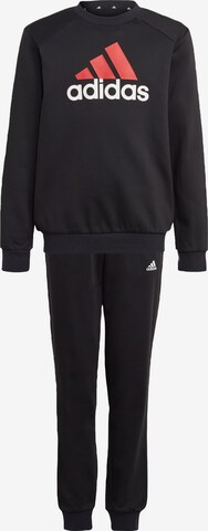 ADIDAS SPORTSWEAR Tracksuit 'Essentials' in Black: front