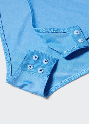 MANGO Shirt Bodysuit 'Sally' in Blue