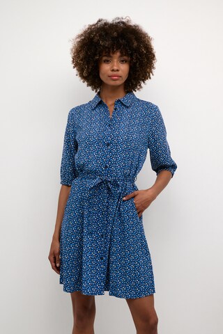 Robe 'Tiah' Cream en bleu : devant
