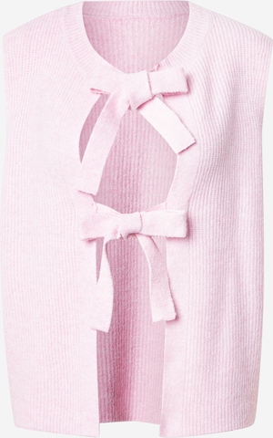 Cardigan PIECES en rose : devant