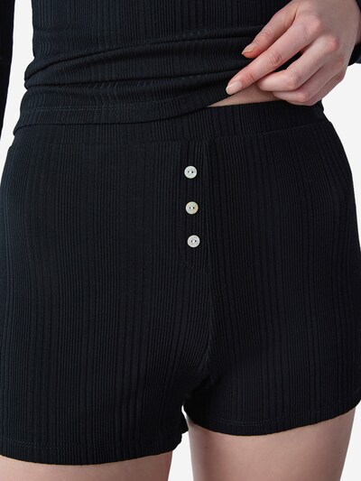 ETAM Pyjamashorts in schwarz, Produktansicht