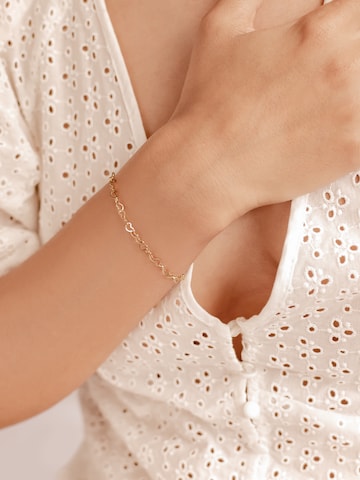 Braccialetto 'Multi Hearts' di Hey Happiness in oro: frontale