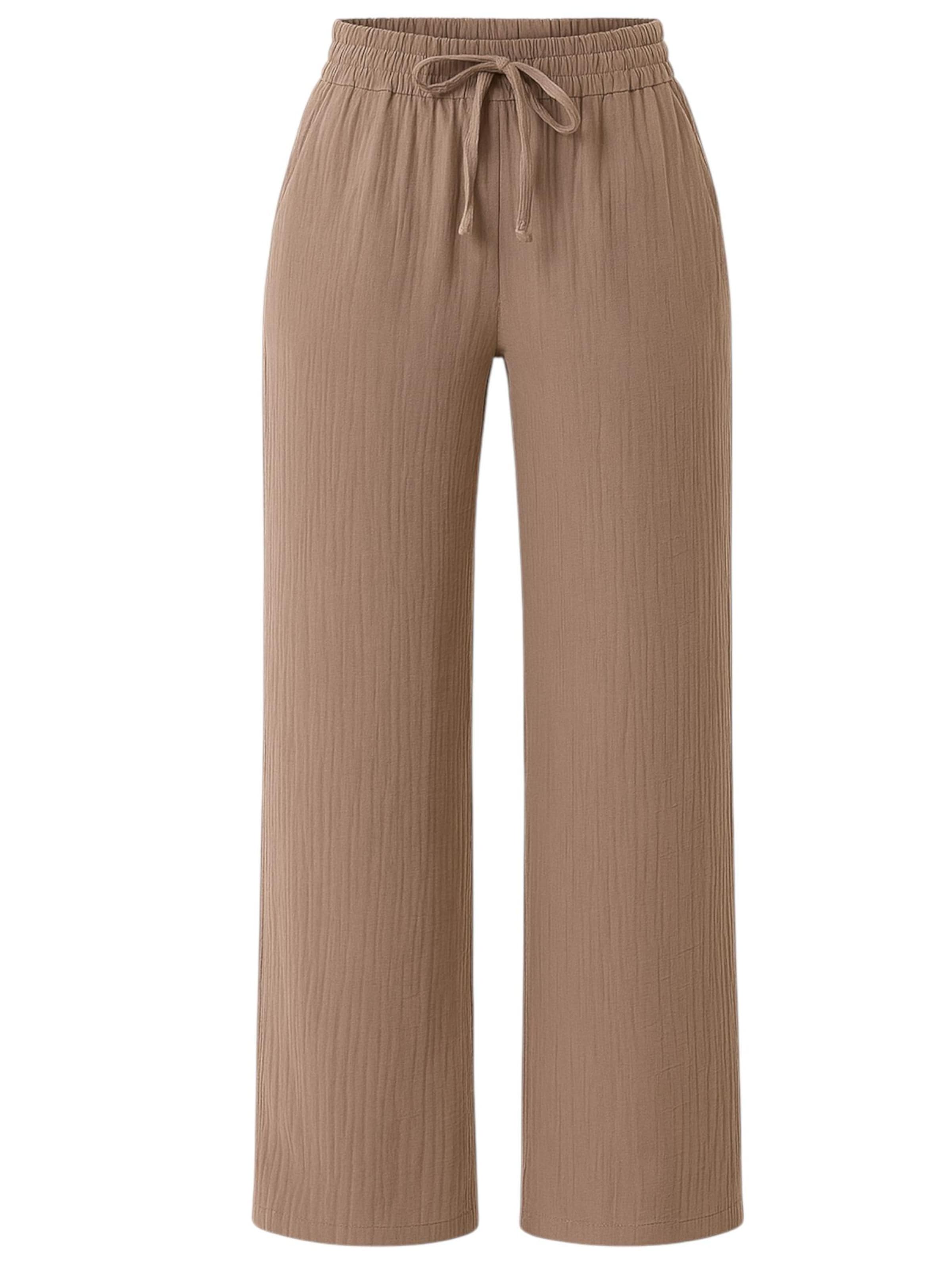 WENOR - Pierna ancha Pantalón 'Eleni' en beige: frente