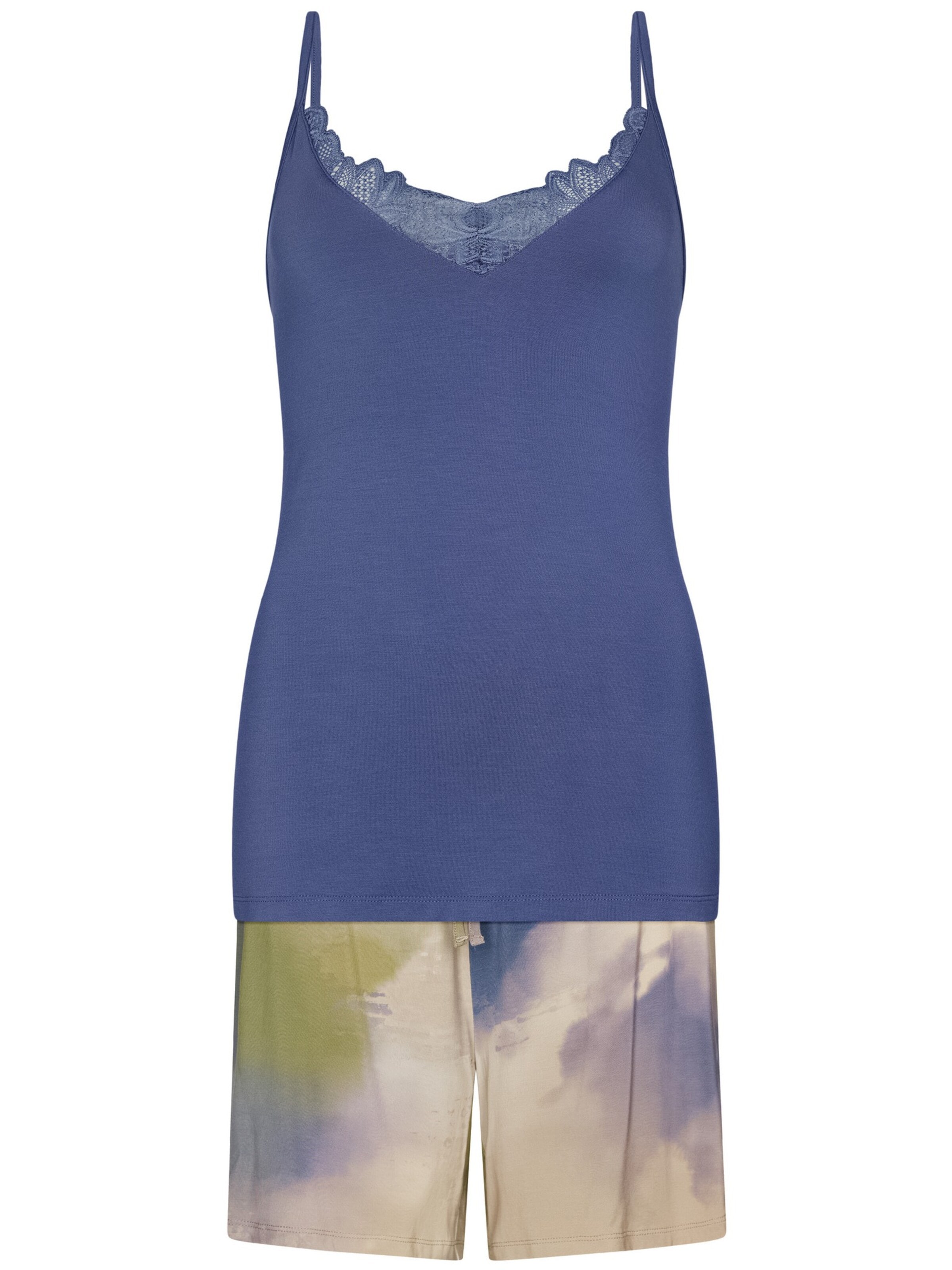 Pastunette Pyjama 'Shortama'‌‌‌‌‌‌‌‌ in Blau: Vorderseite