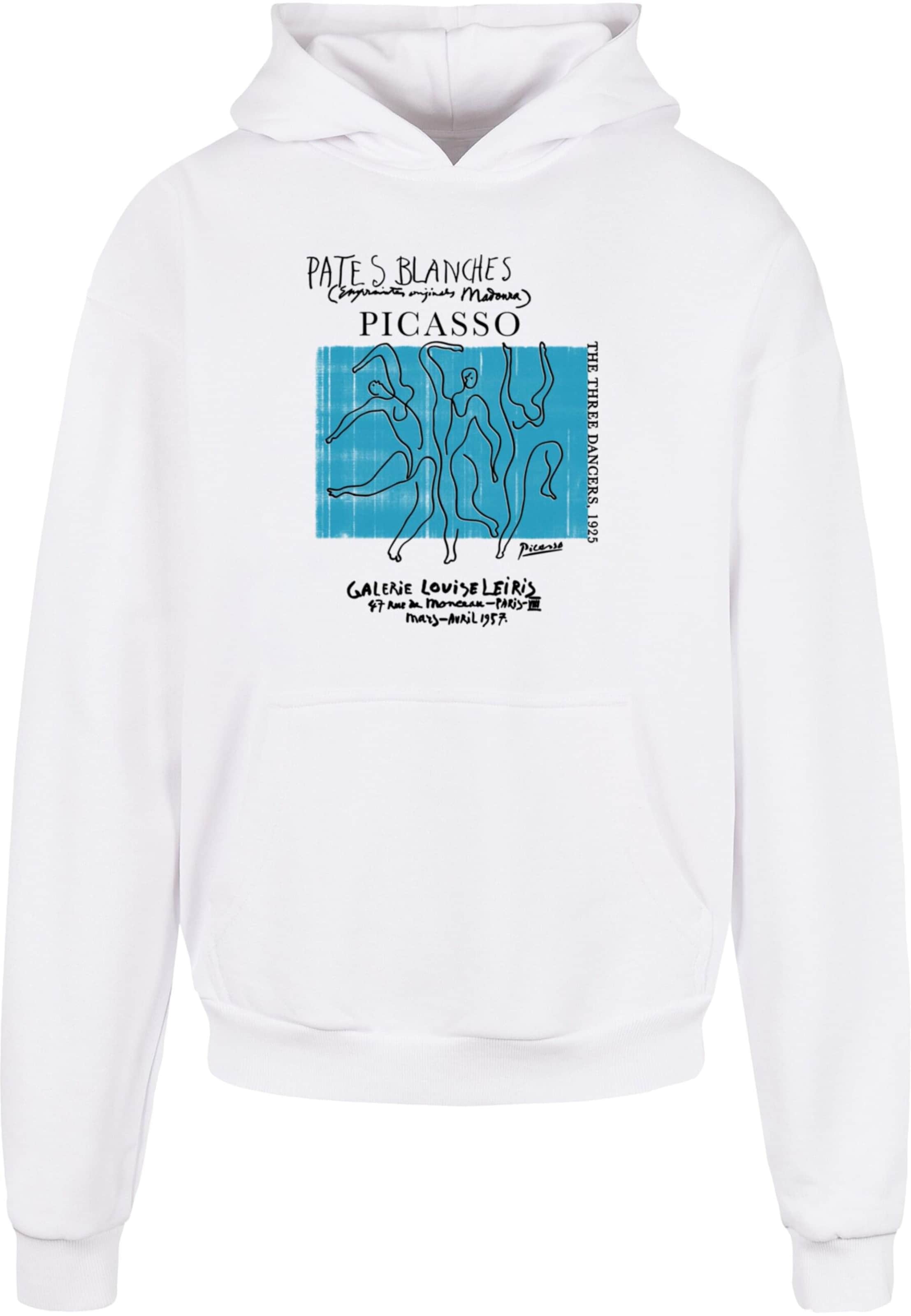 Merchcode Sweatshirt 'Apoh - Picasso Three Dancers' in Weiß: Vorderseite