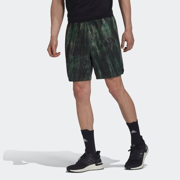 ADIDAS SPORTSWEAR Regular Workout Pants 'Workout Dye' in Green: front