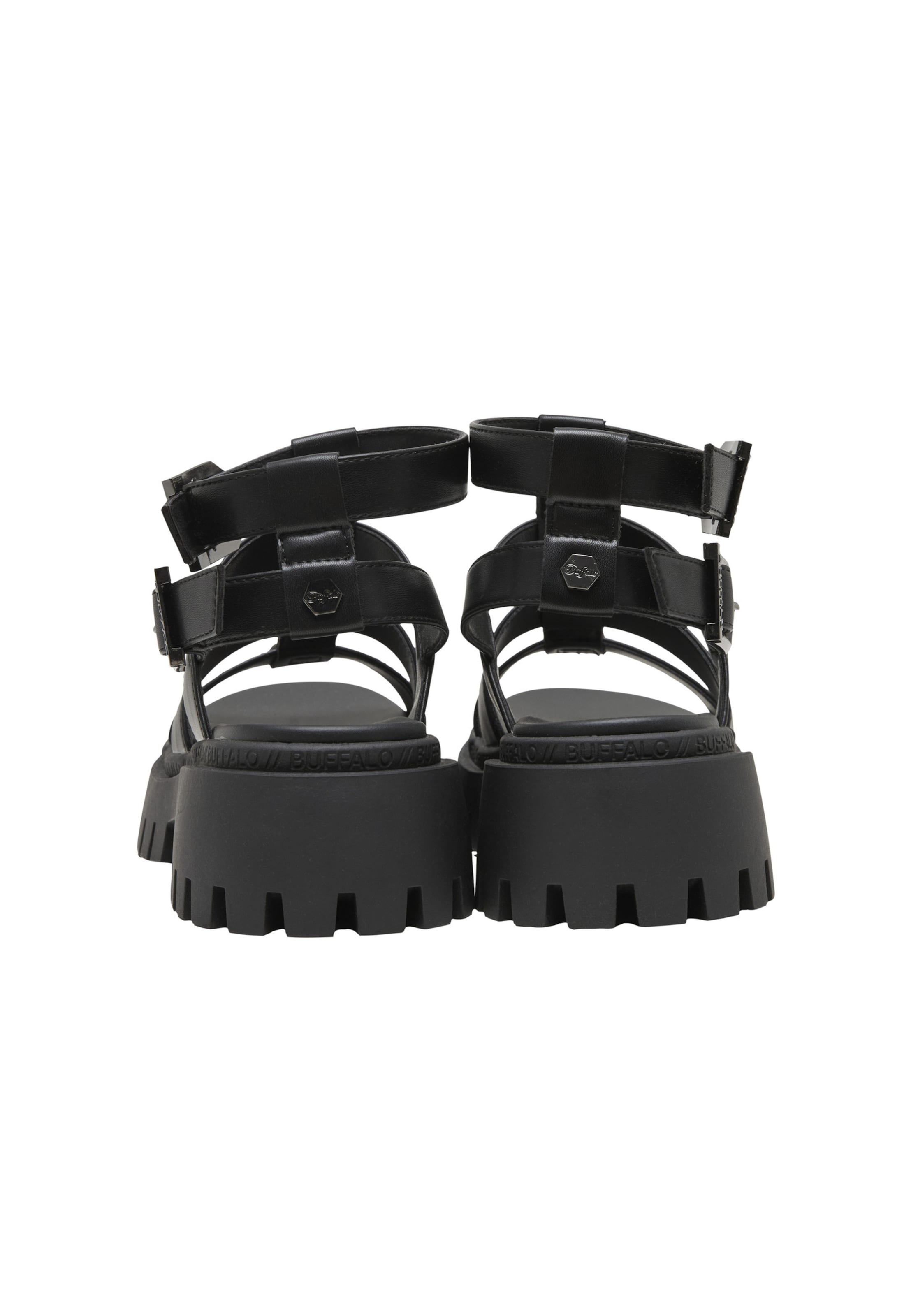 BUFFALO Sandalen met riem 'Zanos' in Zwart