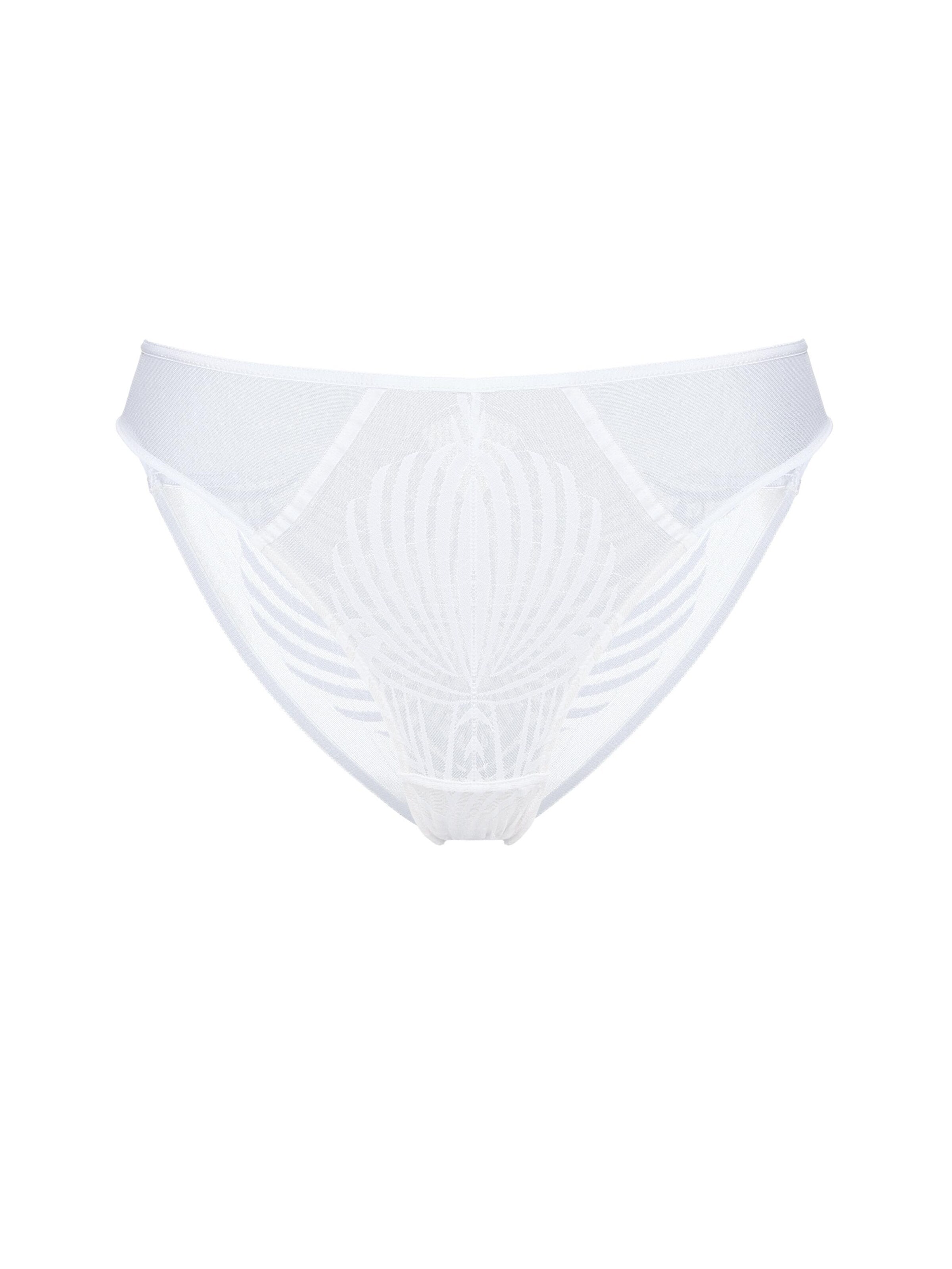 ESOTIQ - Panti 'Slip Nacre, feine Spitze, mit Baumwollzwickel, normale Leibhöhe' en beige: frente