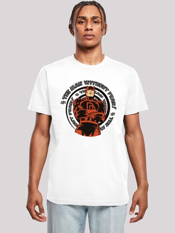 F4NT4STIC Shirt 'Marvel Daredevil Spiral' in Wit: voorkant