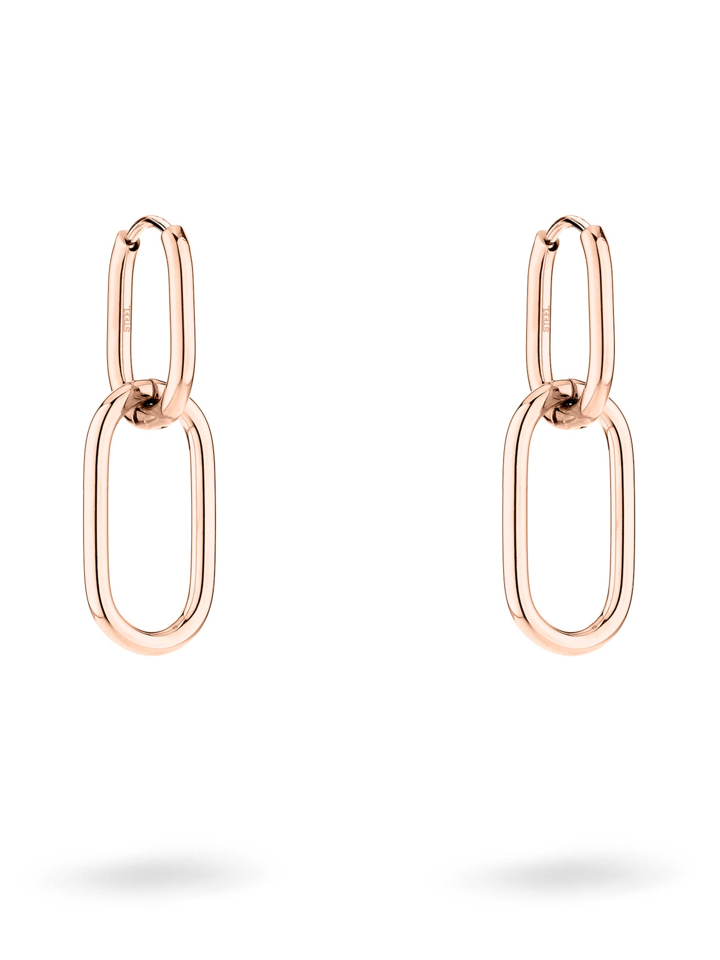 Boucles d'oreilles Liebeskind Berlin en or : devant