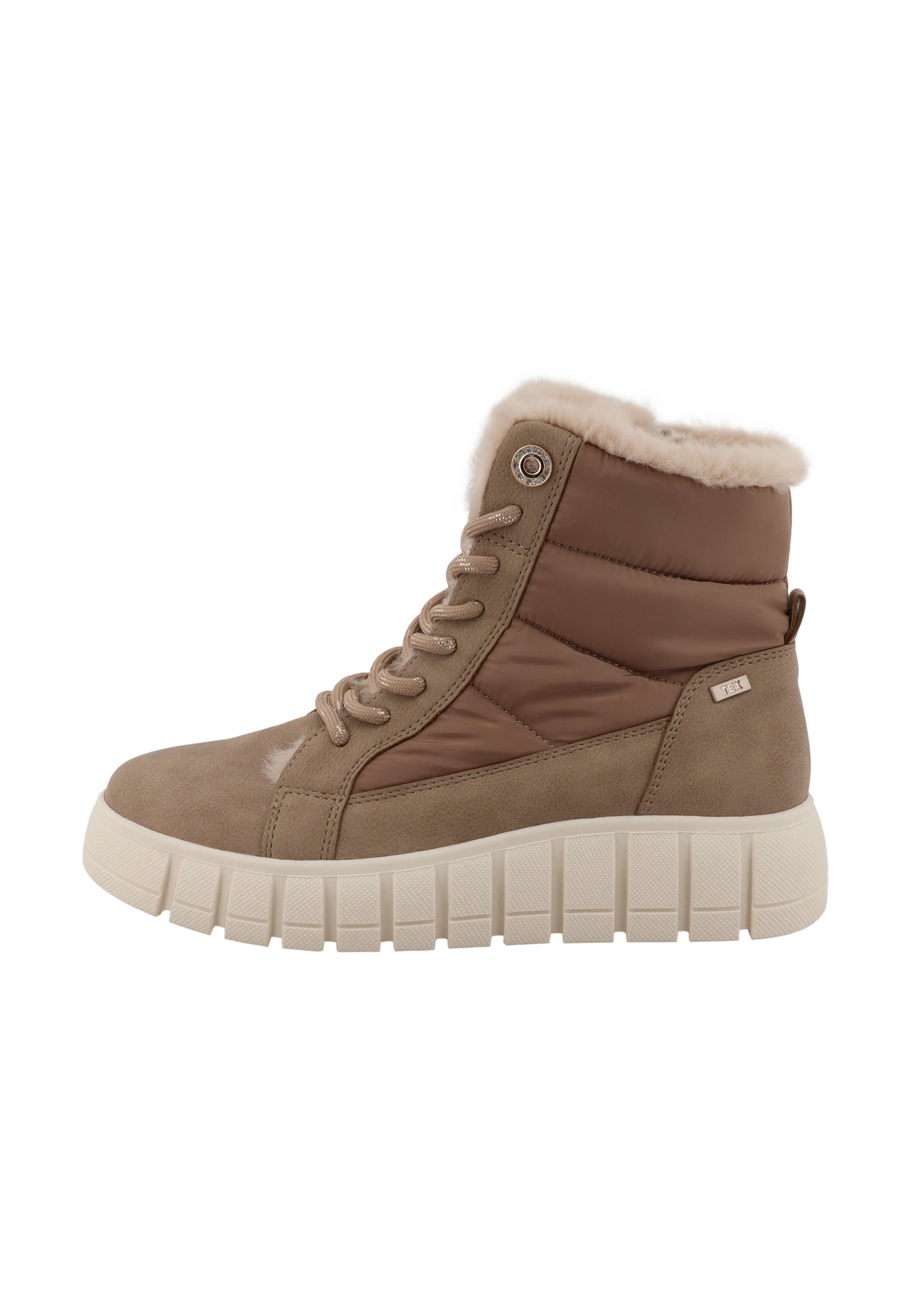 Bottines à lacets TOM TAILOR en beige
