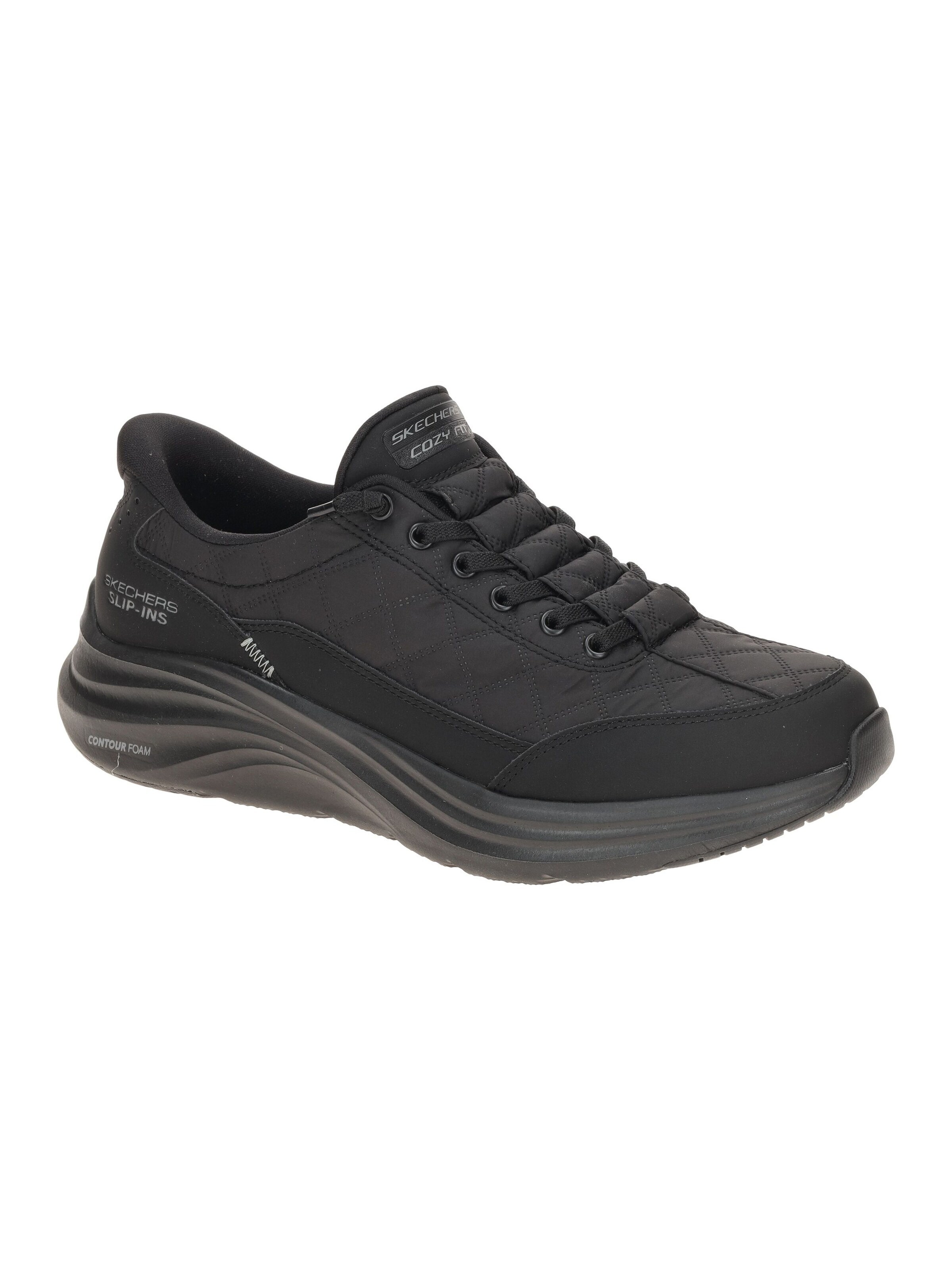 SKECHERS Sneakers 'Skechers Contour Foam Schuhe schwarz Slip-Ins 232619' in Black: front