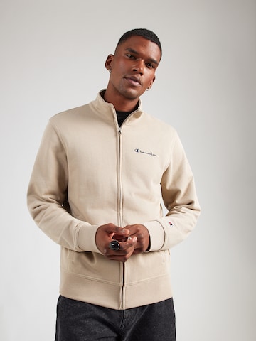 Giacca di felpa di Champion Authentic Athletic Apparel in beige: frontale