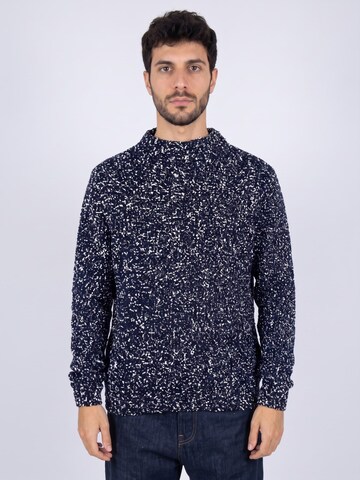 Brava Fabrics Trui 'Two Tones Sweater Navy / Navy' in Blauw