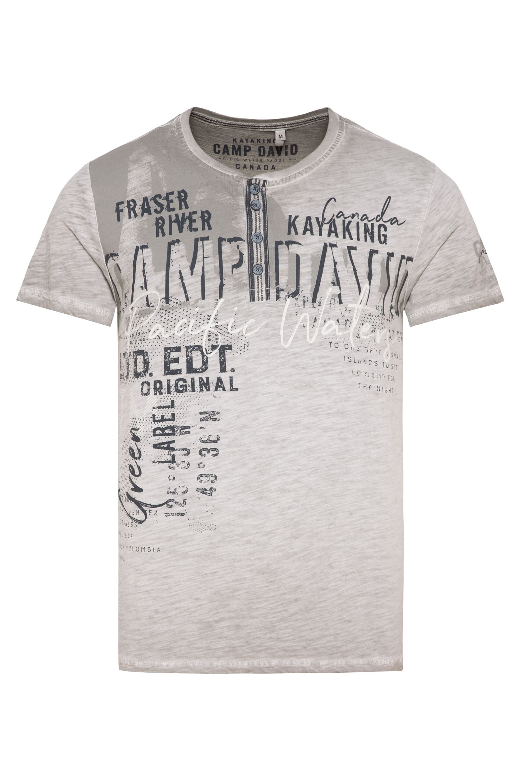 CAMP DAVID Majica | siva barva: sprednja stran