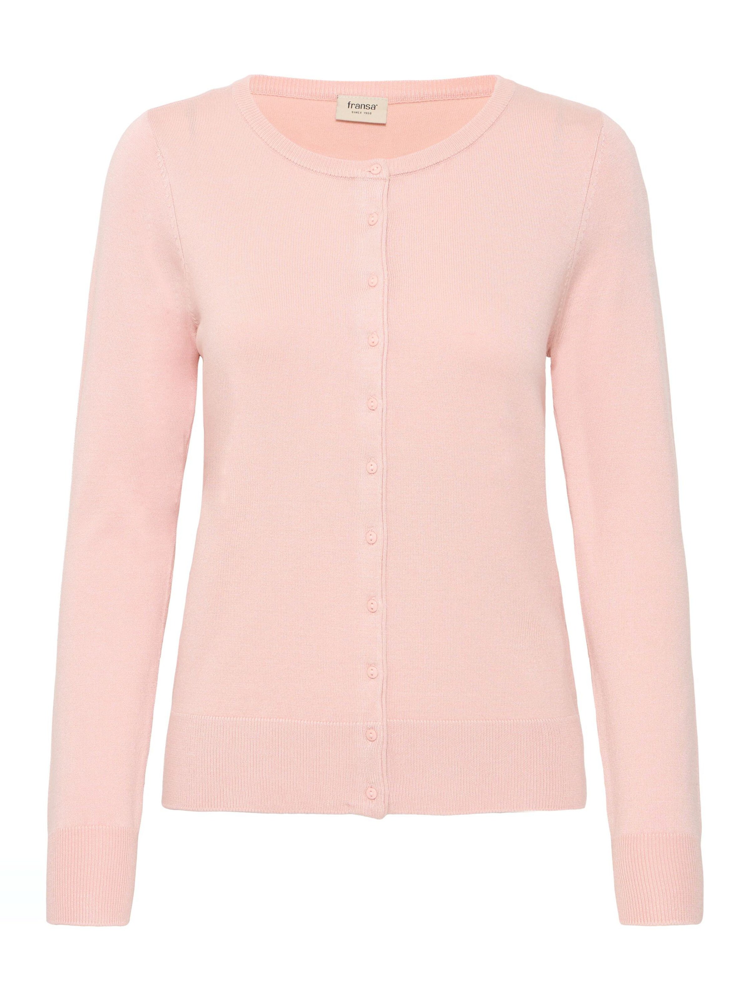 Fransa Gebreid vest in Roze: voorkant