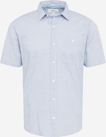 s.Oliver جينز مضبوط قميص بلون أزرق: الأمام