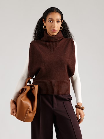 VILA ROUGE EDIT Свитер 'ROUCLEO' в Коричневый: спереди