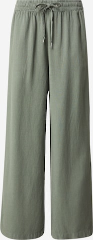 QS Wide Leg Housut värissä vihreä: etupuoli