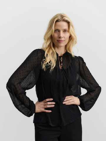 rosemunde - Blusa 'Jamin' en negro: frente