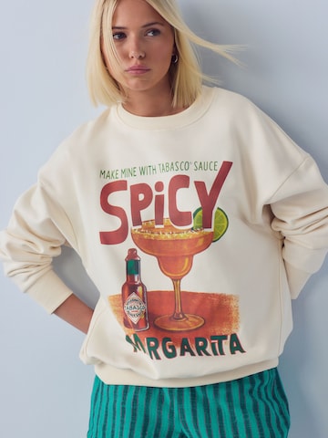 Next Sweatshirt 'Tabasco Spicy Margarita' in Beige