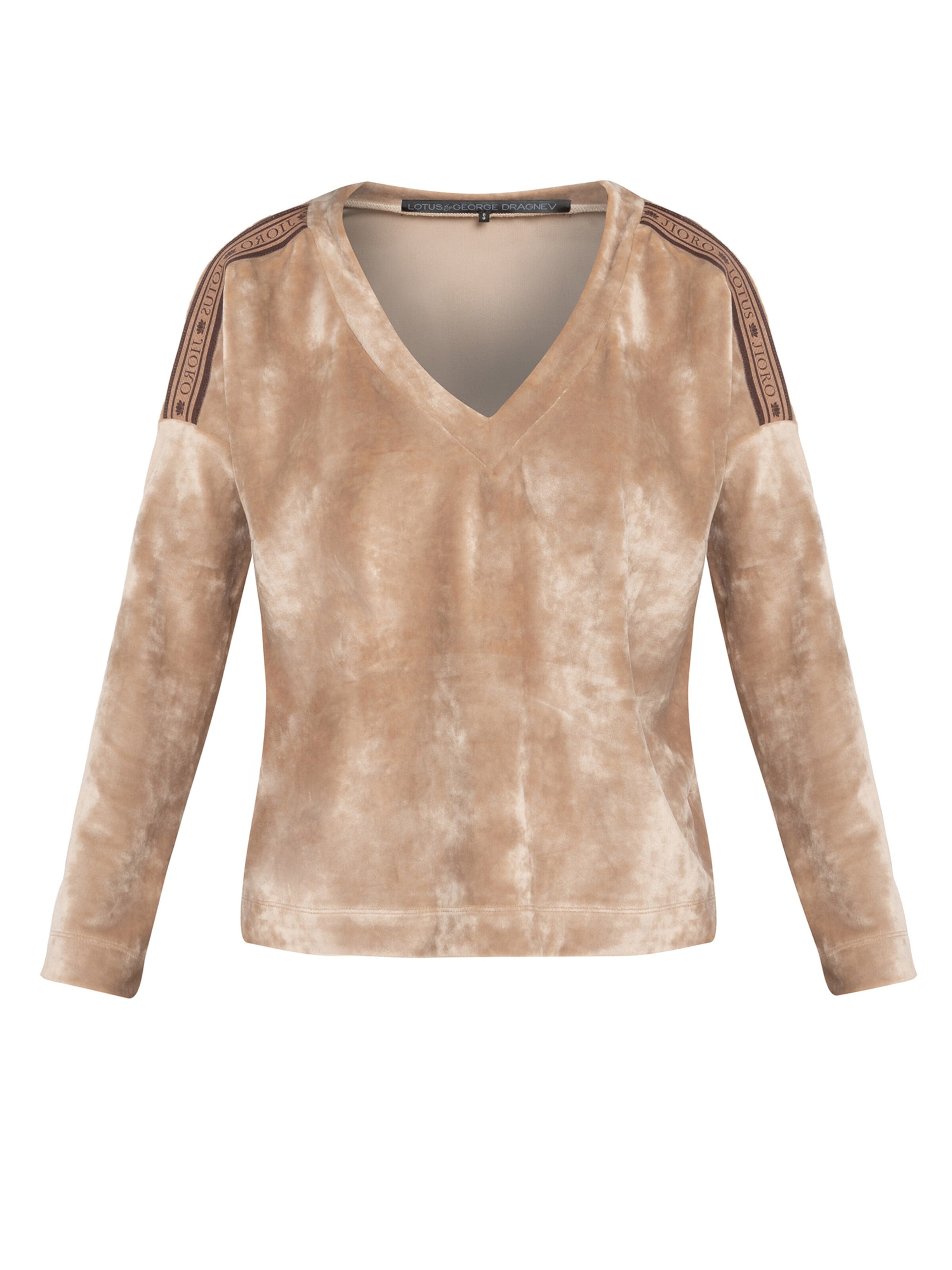 JIORO Blouse 'ESSENTIALS' in Beige: voorkant