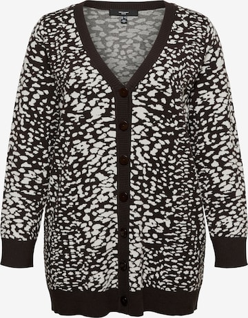 Geacă tricotată 'VMCARIA' de la Vero Moda Curve pe maro: față