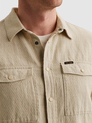 Coupe regular Chemise 'Shirt with short sleeves in cotton/linen' PME Legend en vert