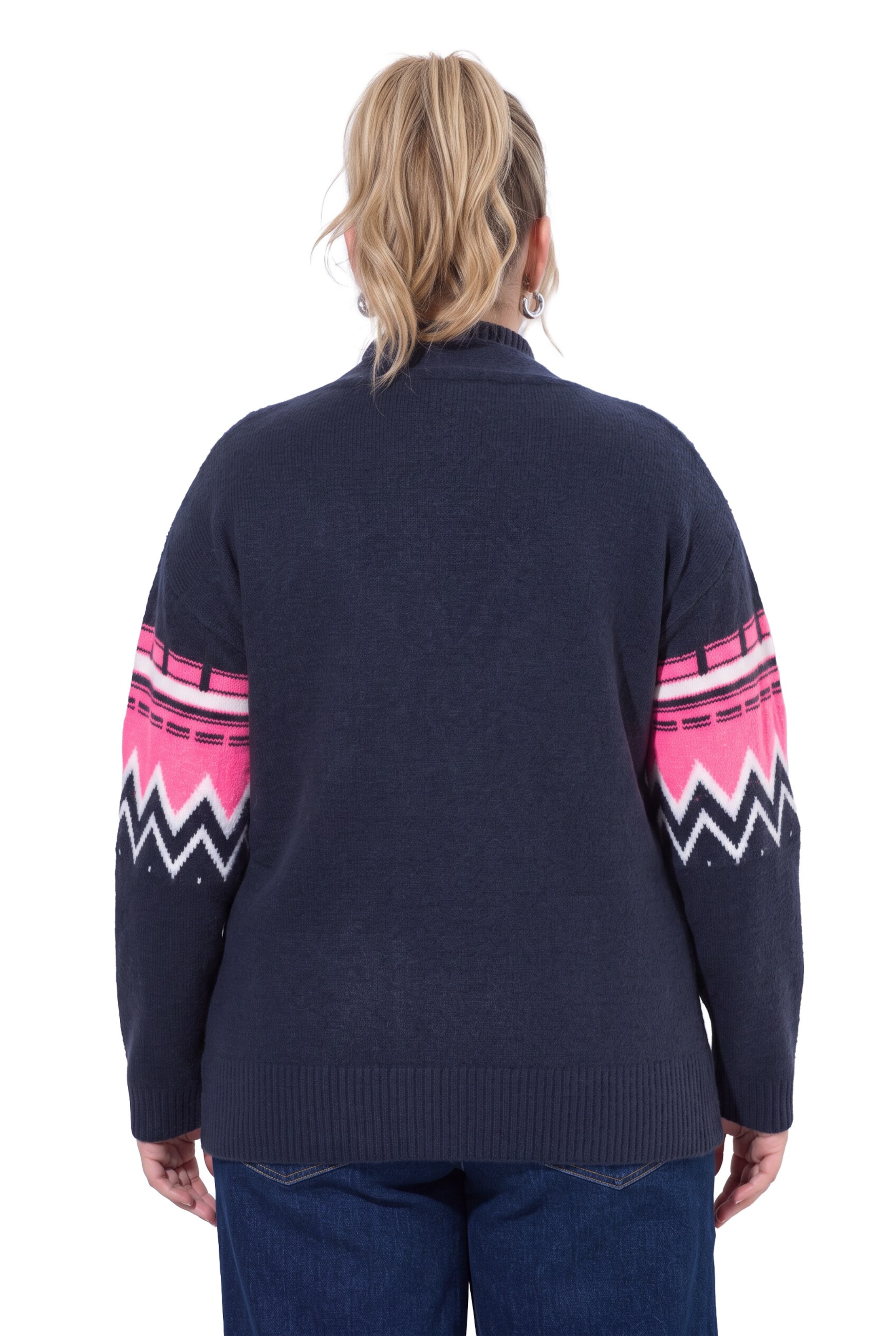 Ulla Popken Strickjacke in Blau