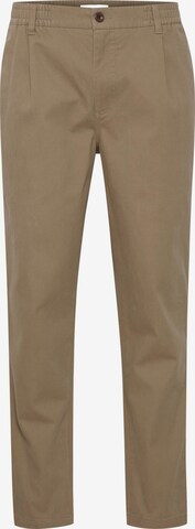 !Solid Pleat-Front Pants 'Dylan' in Beige: front