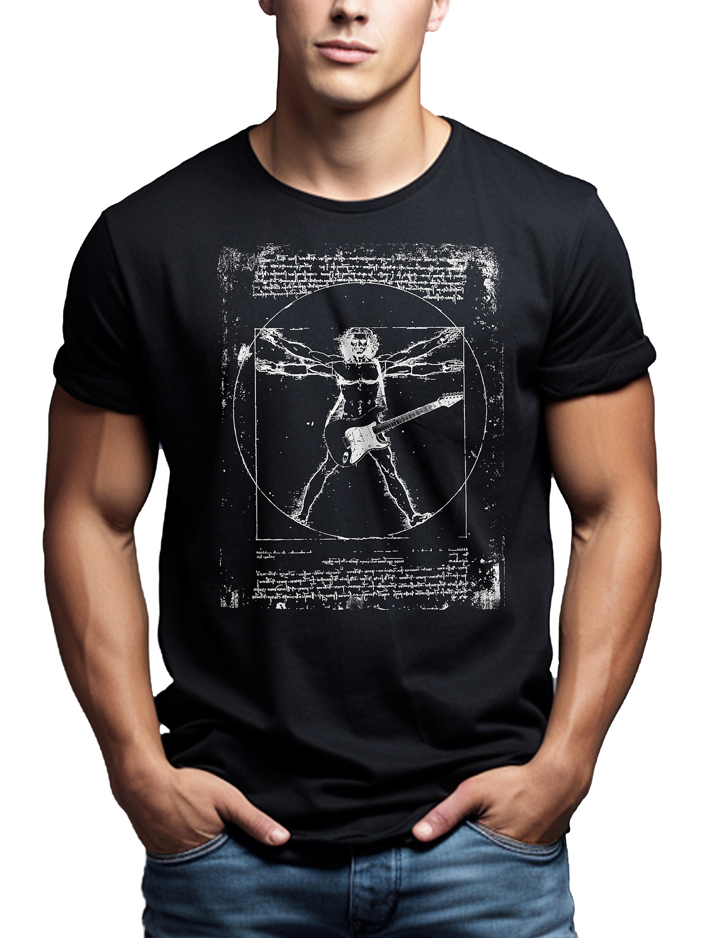 MAKAYA Shirt 'Da Vinci Rock' in Black