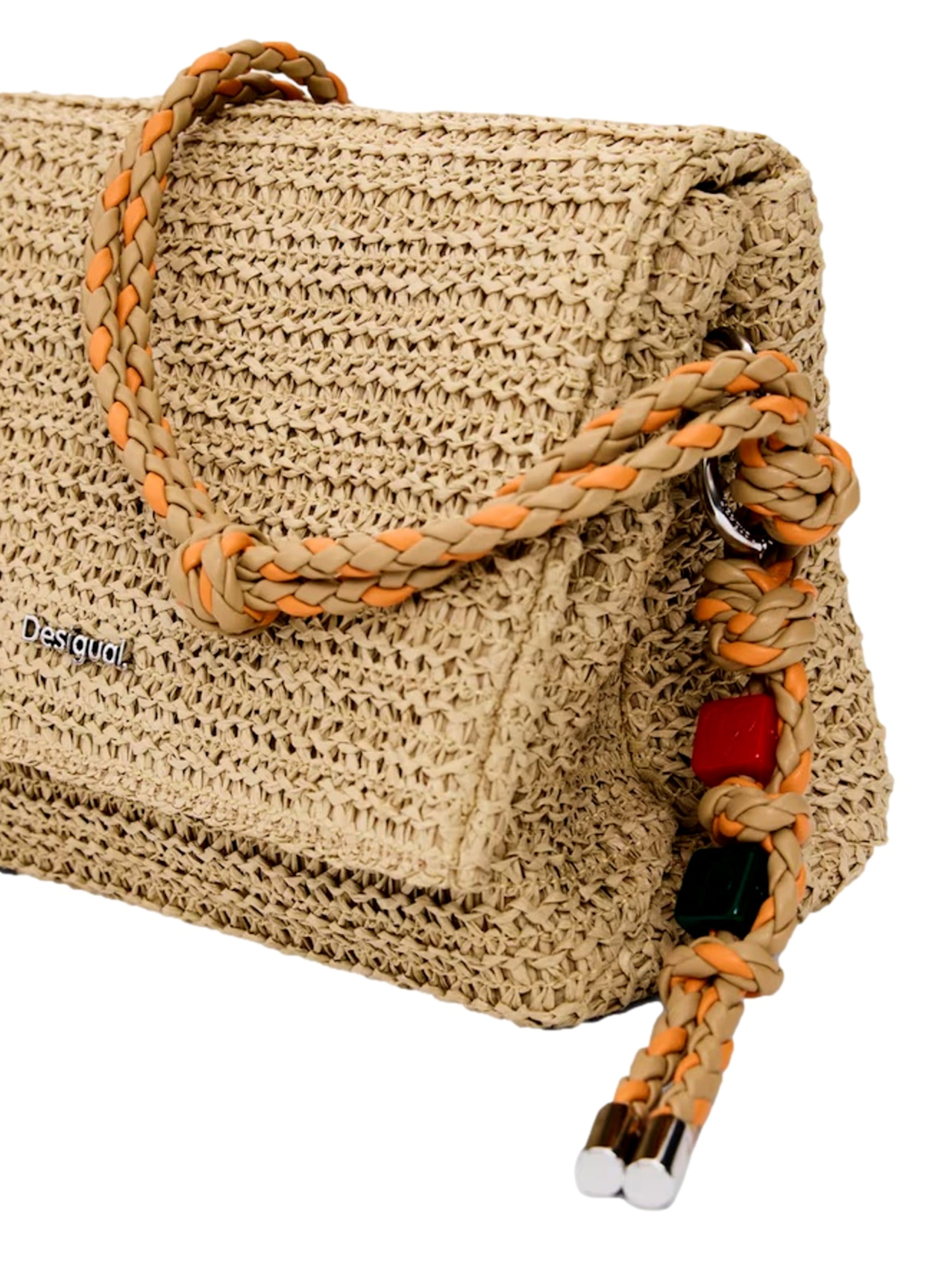 Poșete 'Half Logo Raffia' de la Desigual pe bej