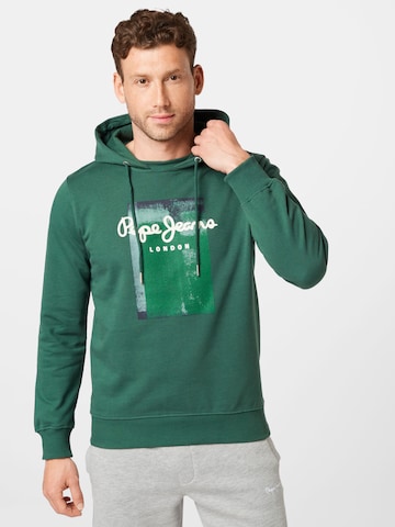 Pepe Jeans Свитшот 'PIERCE' в Зеленый: спереди