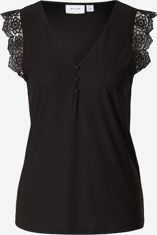 VILA Bluse 'VITUPLA' i sort: forside