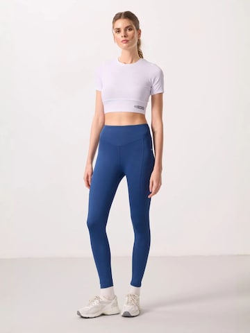 Tommy LifeSkinny Tajice 'Gamaschen' - plava boja: prednji dio