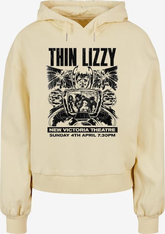 Merchcode Sweatshirt 'Thin Lizzy - New Victoria Theatre' in Yellow: front