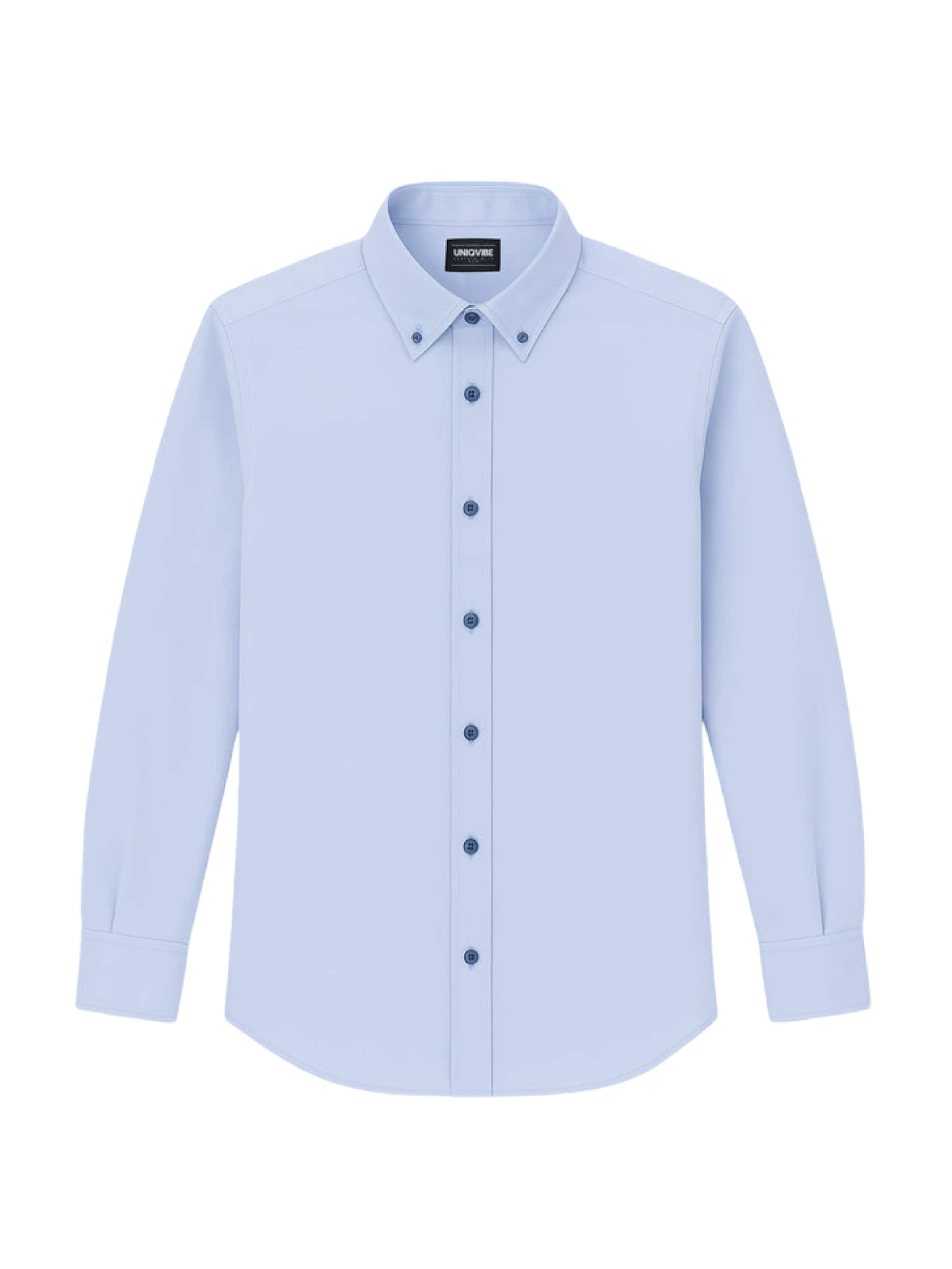 UNIQVIBE Slim fit Overhemd in Blauw: voorkant