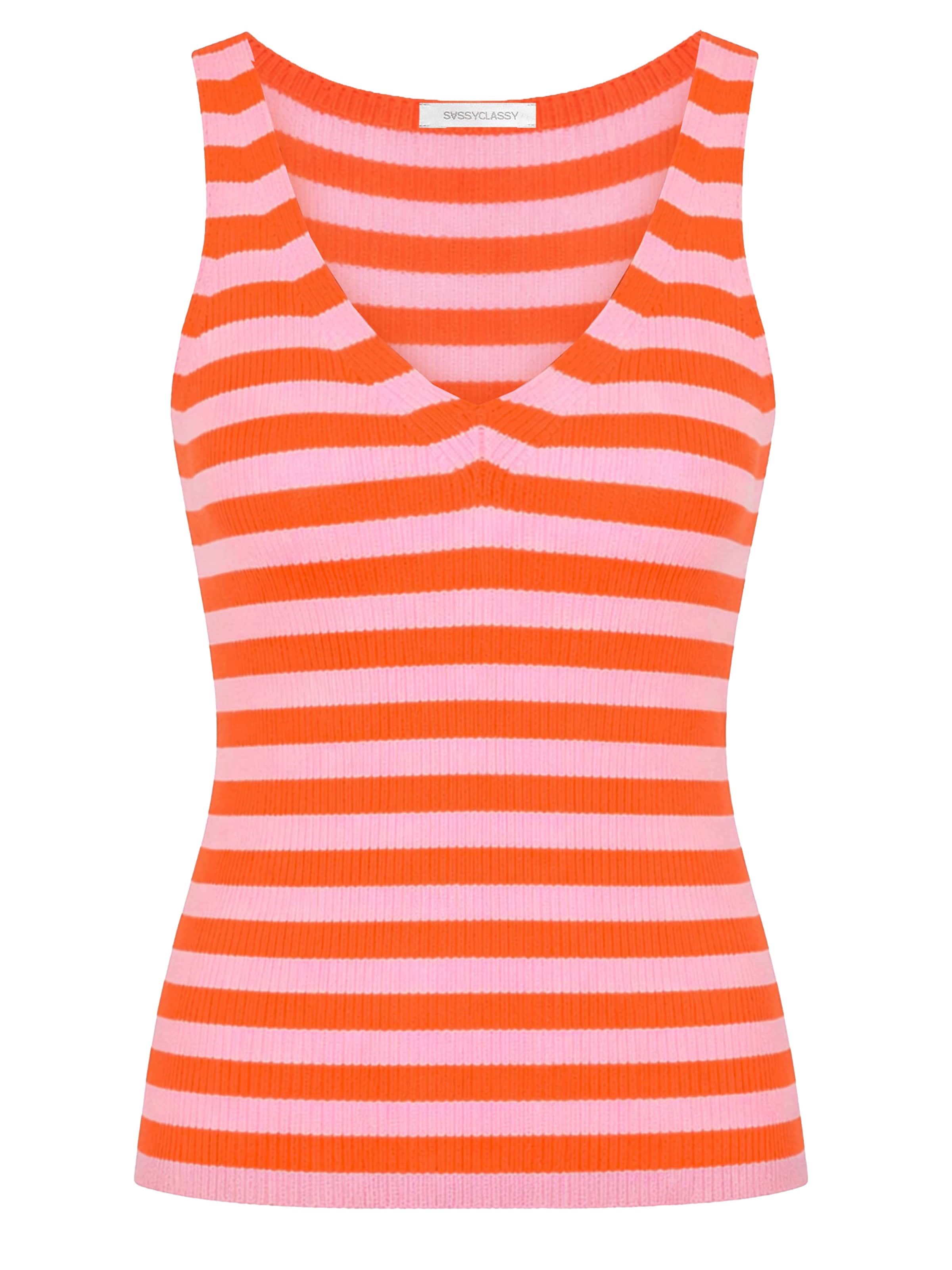 SASSYCLASSY Sticktop‌‌‌‌‌‌‌ in Orange: Vorderseite