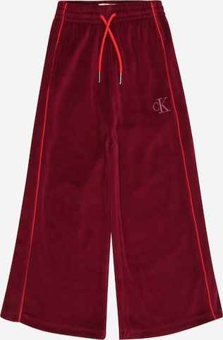 Calvin Klein Jeans Široke hlačnice Hlače | vijolična barva: sprednja stran