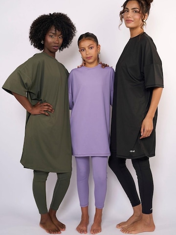 Chay T-shirt Sportbadpak 'CHAY Sea Active Burkini Swimset Sport Black' in Zwart