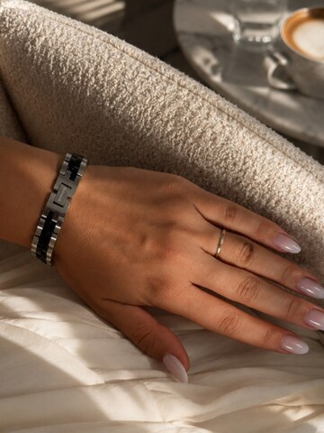Holzwerk Bracelet 'SANDASEE' in Silver