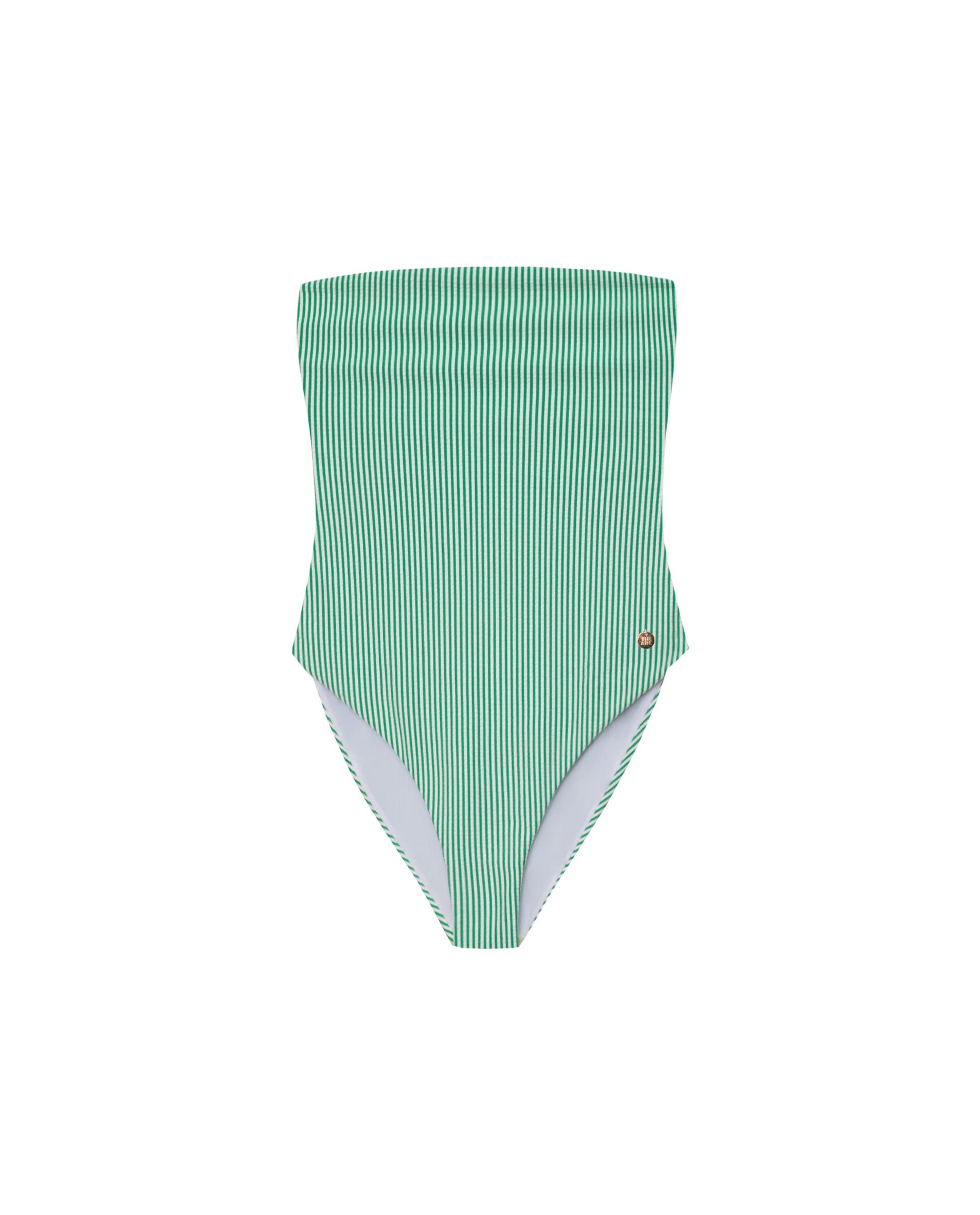 THE-ARE - Bandeau Traje de baño en verde: frente