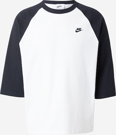 XS dydžio Marškinėliai 'CLUB' iš Nike Sportswear, spalva – juoda / balta, Prekių apžvalga