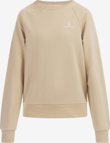 DreiMaster Maritim Sweatshirt 'Bridgeport' i beige: framsida