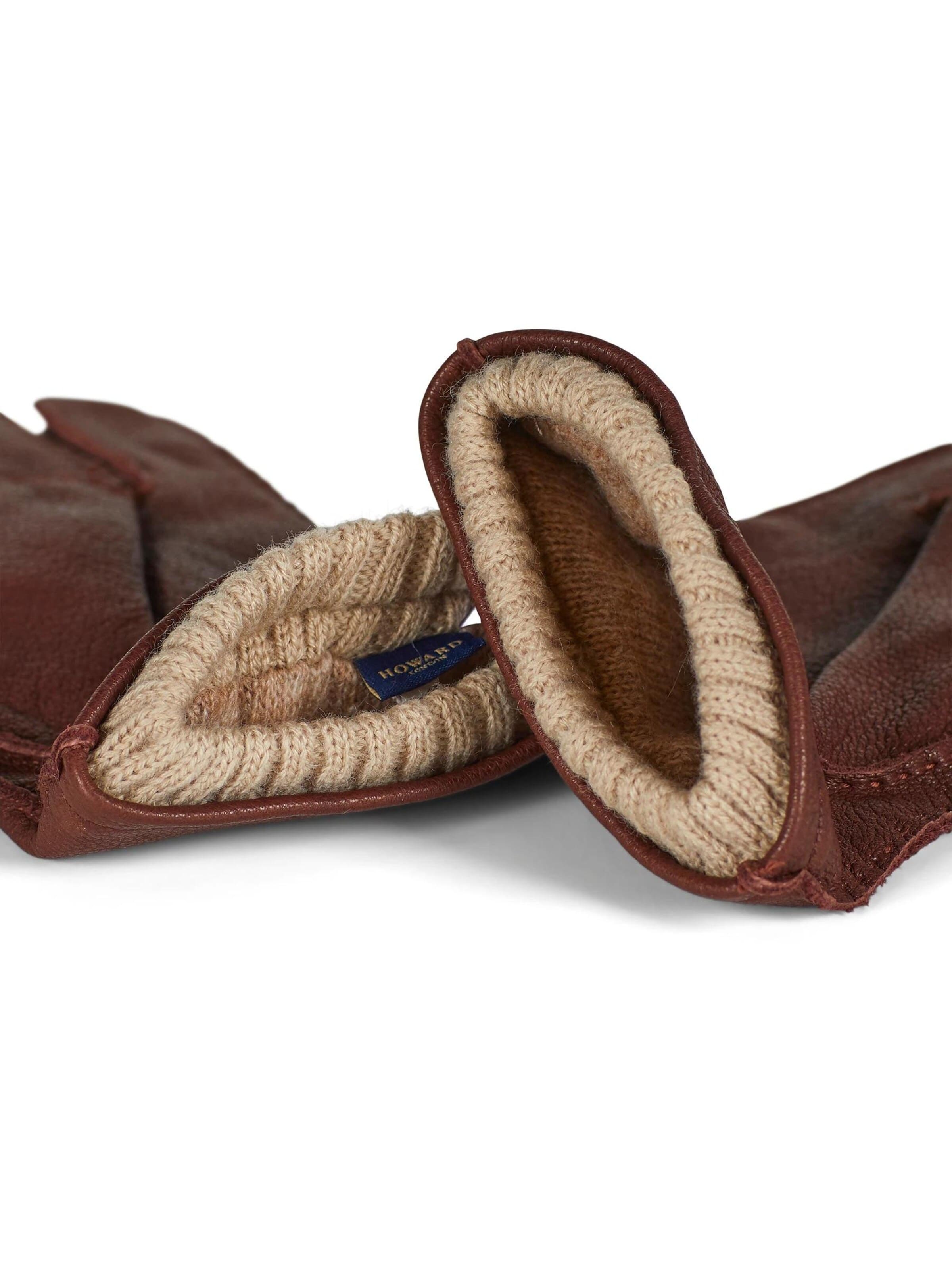 Gants 'Leather Gloves Mateo Brown' Howard London en marron