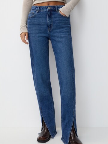 Pull&Bear Regular Jeans in Blauw: voorkant