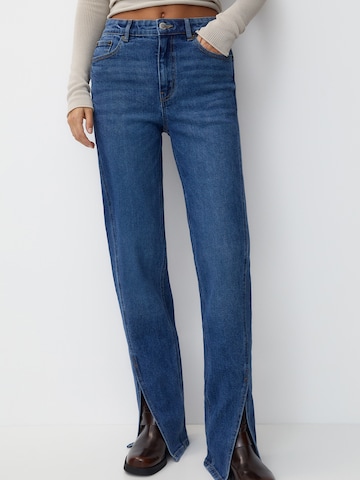 Pull&Bear Regular Jeans in Blauw: voorkant